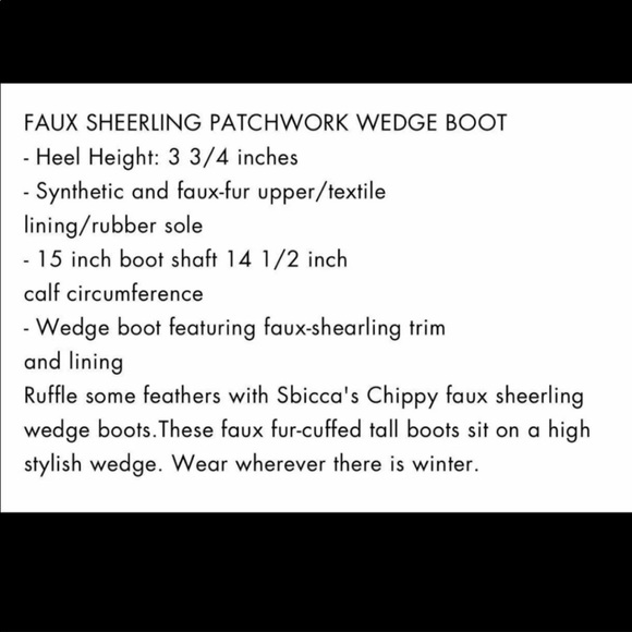 SBICCA “ Chippy” Faux Sherling Wedge Boots🤩❤️ - Picture 8 of 12